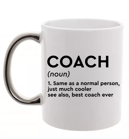 Чашка с цветной ручкой Coach noun Серебро фото