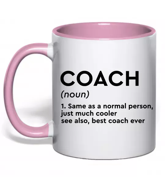 Чашка с цветной ручкой Coach noun Нежно розовый фото