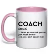 Чашка с цветной ручкой Coach noun Нежно розовый фото