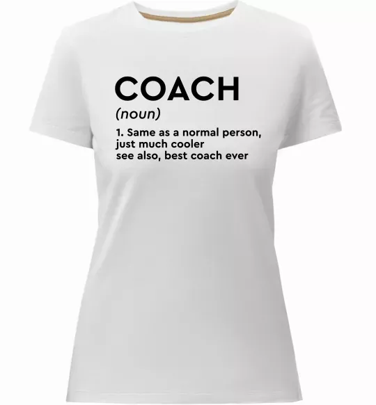 Жіноча преміум футболка Coach noun Білий фото