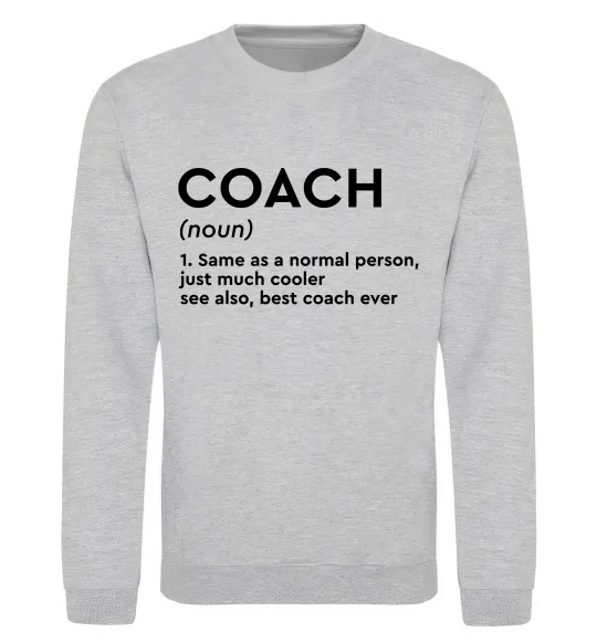 Світшот Coach noun Сірий меланж фото