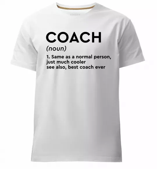 Чоловіча преміум футболка Coach noun Білий фото