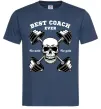 Чоловіча футболка Best coach ever skull Темно-синій фото