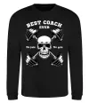 Свитшот Best coach ever skull Черный фото