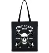 Эко-сумка Best coach ever skull Черный фото