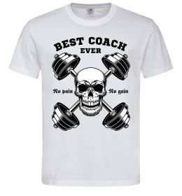 Мужская футболка Best coach ever skull
