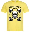 Чоловіча футболка Best coach ever skull Лимонний фото