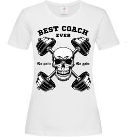 Женская футболка Best coach ever skull