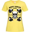 Жіноча футболка Best coach ever skull Лимонний фото