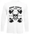 Лонгслив Best coach ever skull Белый фото