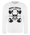 Свитшот Best coach ever skull Белый фото