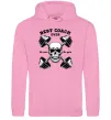 Мужская толстовка (худи) Best coach ever skull Розовый фото