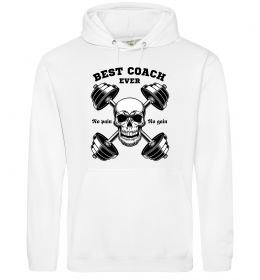 Мужская толстовка (худи) Best coach ever skull