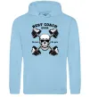 Мужская толстовка (худи) Best coach ever skull Голубой фото