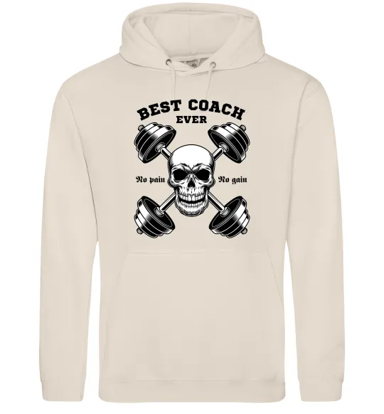 Мужская толстовка (худи) Best coach ever skull Таш фото