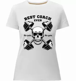 Женская премиум футболка Тренер завжди правий Белый фото