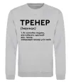 Свитшот Тренер іменник Серый меланж фото