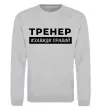 Світшот Тренер завжди правий Сірий меланж фото