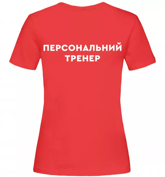 Жіноча футболка Персональний тренер Червоний фото