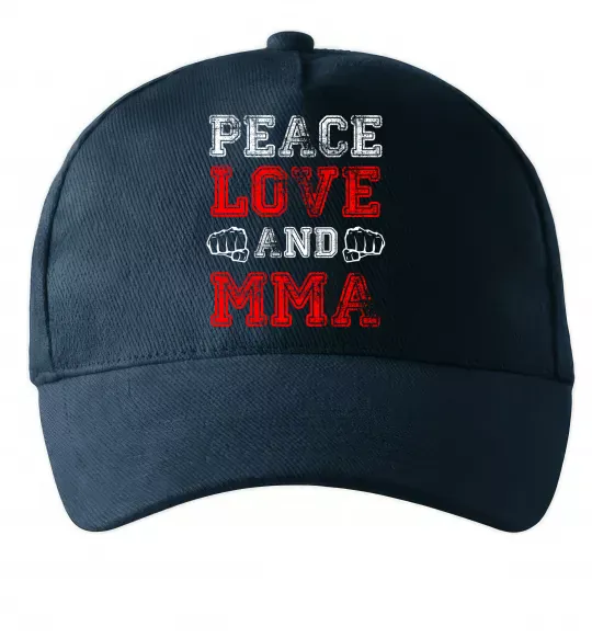 Кепка Peace love and MMA Темно-синий фото