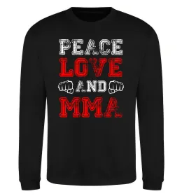 Свитшот Peace love and MMA Черный фото