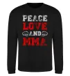 Світшот Peace love and MMA Чорний фото