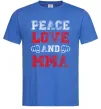 Мужская футболка Peace love and MMA Ярко-синий фото