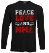 Лонгслив Peace love and MMA Черный фото