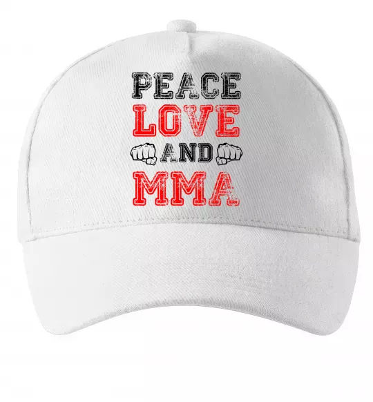 Кепка Peace love and MMA Белый фото
