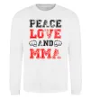 Світшот Peace love and MMA Білий фото