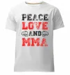 Чоловіча преміум футболка Peace love and MMA Білий фото