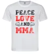 Мужская футболка Peace love and MMA Белый фото