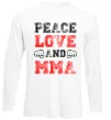 Лонгслив Peace love and MMA Белый фото