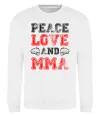 Свитшот Peace love and MMA Белый фото
