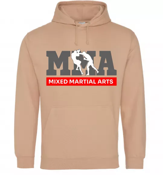 Мужская толстовка (худи) Mixed Martial Arts MMA Песочный фото