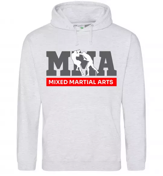 Жіноча толстовка (худі) Mixed Martial Arts MMA Сірий меланж фото