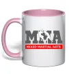 Чашка з кольоровою ручкою Mixed Martial Arts MMA Ніжно рожевий фото
