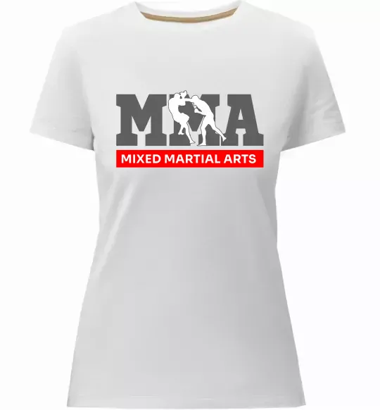 Жіноча преміум футболка Mixed Martial Arts MMA Білий фото