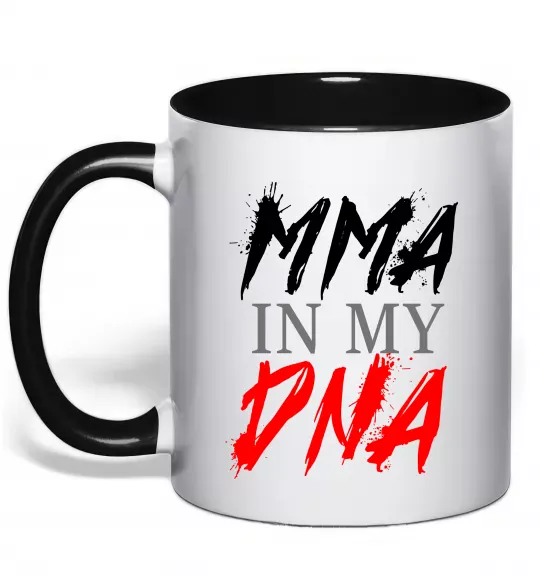 Чашка с цветной ручкой MMA in my DNA Черный фото