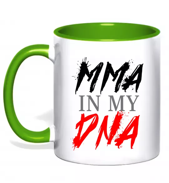 Чашка с цветной ручкой MMA in my DNA Зеленый фото