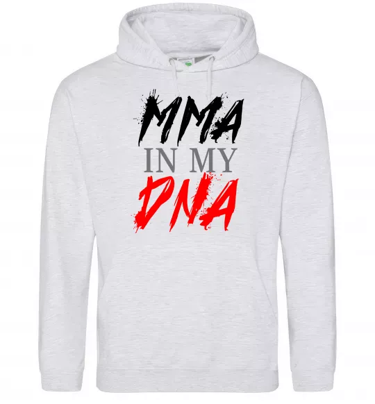 Чоловіча толстовка (худі) MMA in my DNA Сірий меланж фото