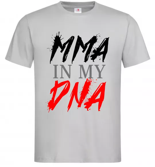 Мужская футболка MMA in my DNA Серый фото