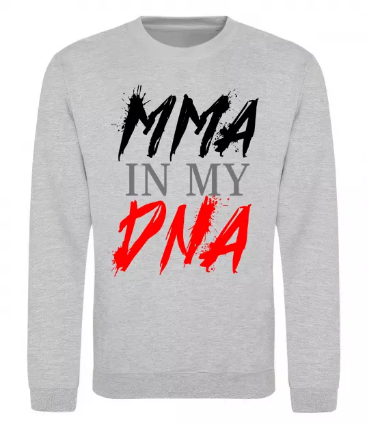 Свитшот MMA in my DNA Серый меланж фото