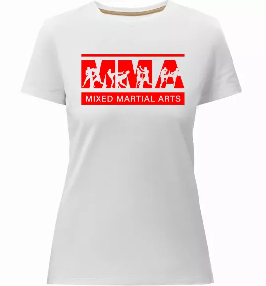 Женская премиум футболка MMA борці Белый фото
