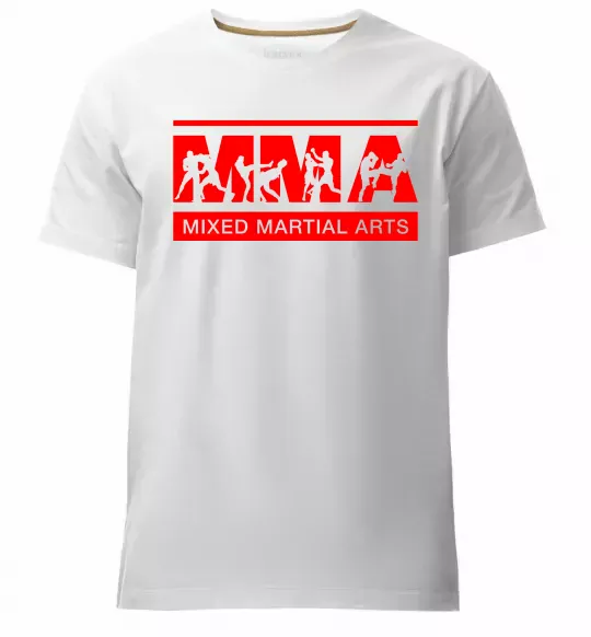 Чоловіча преміум футболка MMA борці Білий фото