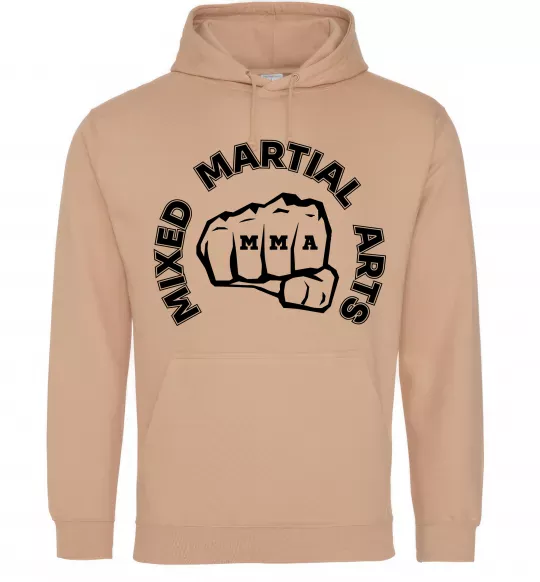 Мужская толстовка (худи) MMA Mixed Martial Arts Песочный фото