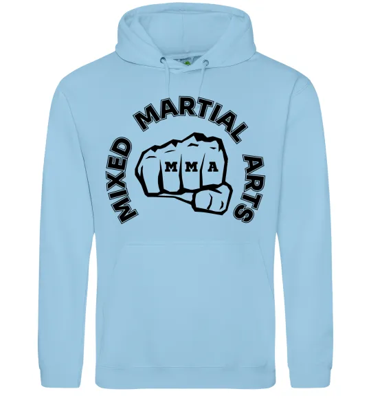 Женская толстовка (худи) MMA Mixed Martial Arts Голубой фото