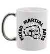 Чашка с цветной ручкой MMA Mixed Martial Arts Серебро фото