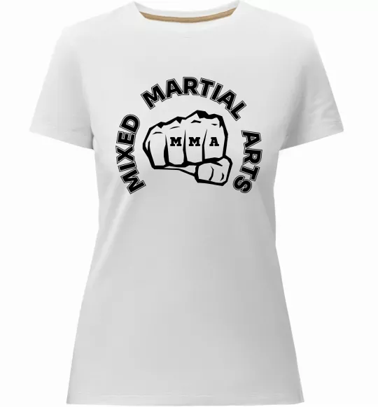 Жіноча преміум футболка MMA Mixed Martial Arts Білий фото
