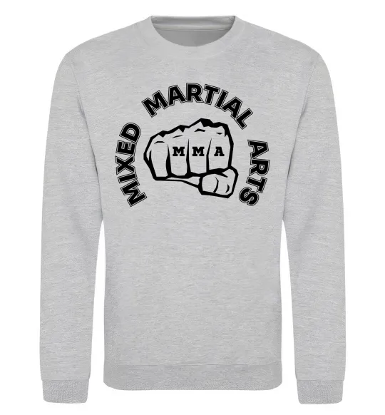 Світшот MMA Mixed Martial Arts Сірий меланж фото